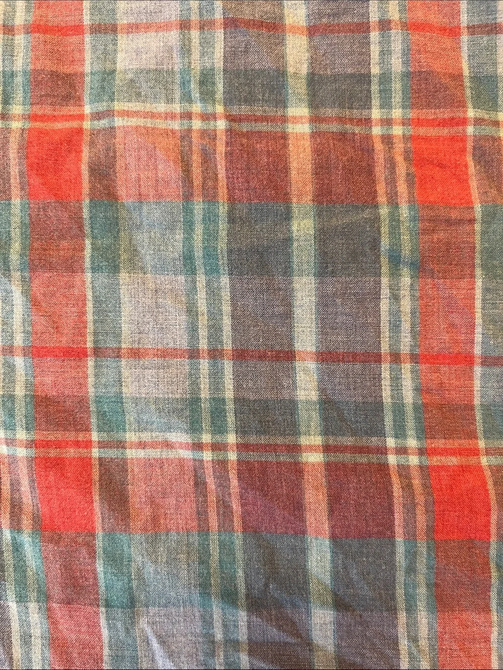 J. Crew Men’s Red, Blue, and Green Plaid Button-Down Shirt
